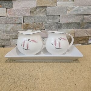 Pope Gosser Creamer and Sugar 3pc Set